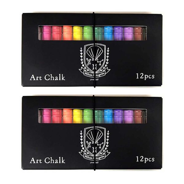 Nihon Rikaku Art Chalk 12 Colors x 2 Pieces