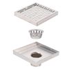5.9" Shower Drain Stainless Shower Floor Drain w/Removable Cover Grid Grate