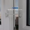 XFORT Cranked Locking Window Handle Installation Kit in White, Right Hand UPVC Window Handle Replacement, Offset Lockable Window Lever