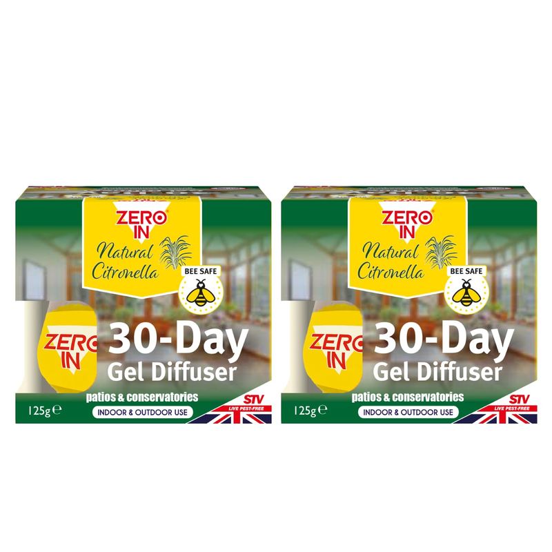 Zero In 30-Day Insect Repellent Gel Diffuser - 2 Pack - Natural ...