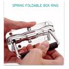 2Pcs Stainless Steel Folding Spring Handle for Toolbox Suitcases Equipment Cabinet Pull Drawer Knobs Hardware Accessories,Free Screws (2Pack, Size :100mm)
