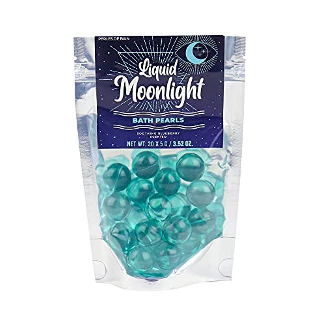 Gift Republic Liquid Spirit Moonlight Bath Pearls 20-Pack Soothing Blueberry Scent, Multicoloured 20 Count