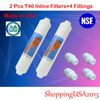 2XT40 Inline Filter Post Carbon Omnipure 10X2" + 4 X 1/4" Male Straight Fitting