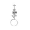 Sportigo® Dumbbell Set Keychain in silver colour/Key Chain/Weightlifting Present
