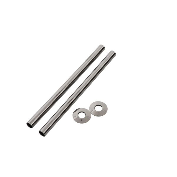 Arroll Pipe Shroud Kit Black Nickel 18 x 300mm 2 Pack