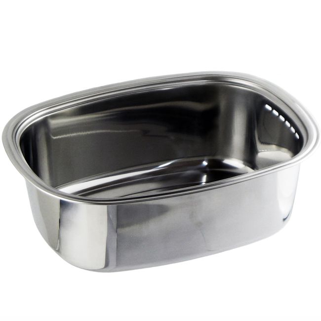 Nagao Tsubamesanjo Washtub, Oval Shaped, 14.8 x 11.3 inches (37.5 x 28.6 cm), Kitchen Use, Stainless Steel, Made in Japan