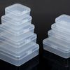 Leliafleury 9.1x5.9x2.5cm Transparent Plastic Organizer, 5Pcs Empty Mini Rectangular Storage Containers Clear Plastic Storage Boxes with Lids for Small Items