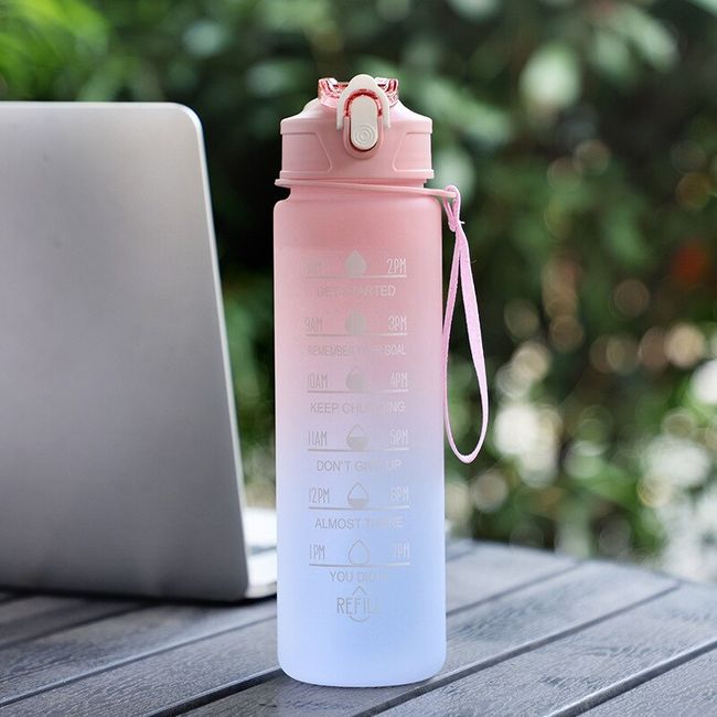 24 Oz. Water Bottle w/Rechargeable COB Light in Lid