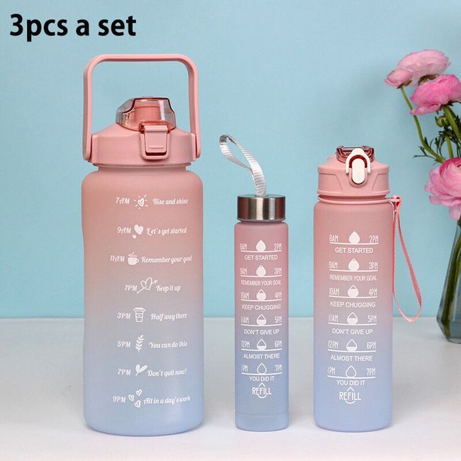 900ml Portable Water Bottle Motivational Sports Water Bottle With