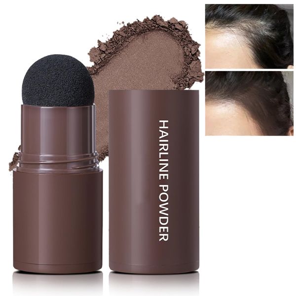 Hairline Powder, Root Touch Up Powder, Instant Hair Loss Concealer Hair Powder, Instantly Hair Color Shadow Cover Gray Hair Root, Windproof & Sweatproof Hair Root Concealer(Brown)