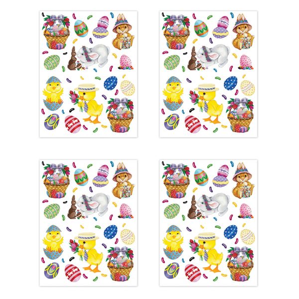 Bunny, Basket & Egg Stickers