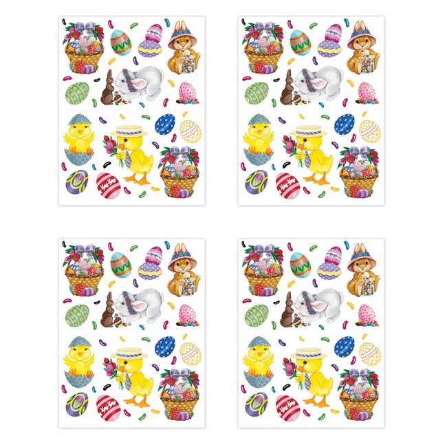 Bunny, Basket & Egg Stickers