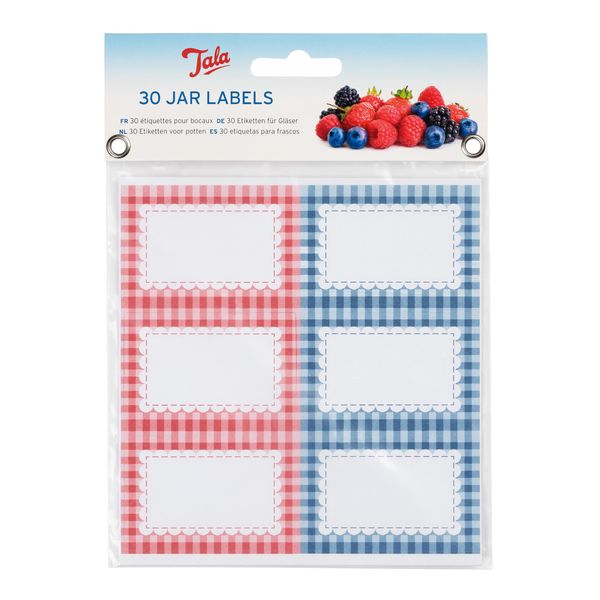 Tala Everyday Gingham Preserving Label Set, Patterned Design