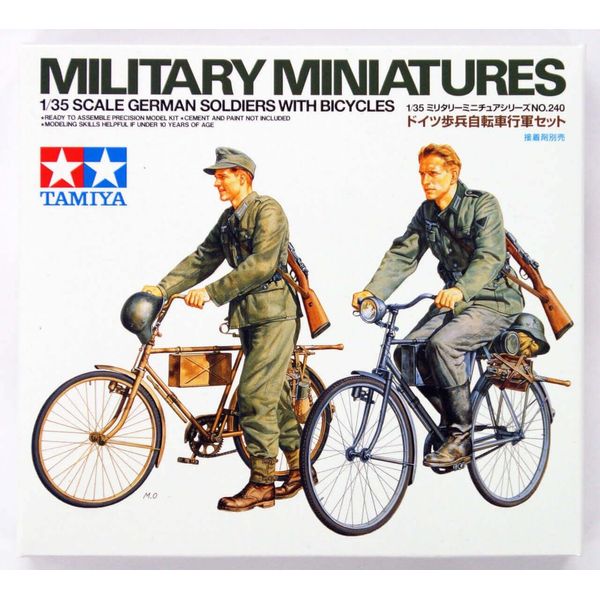 Tamiya 35240 German Soldiers With Bicycles 1:35 Scale Model Kit