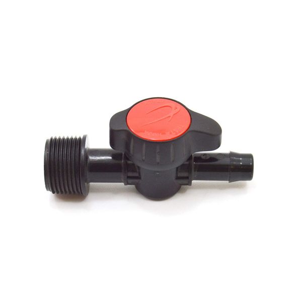 Stop Valve 16mm for Drip Irrigation x 3/4" Male Thread
