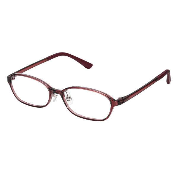 [Yururi az limited] Blue Light Cut Glasses, No Prescription, Blue Light Cut, PC Glasses, PC Glasses, HEV 90% Cut, UV Cut, UV Cut, UV400, Women's, Fashionable, Cute, Thin, YUAZ-503C2-PC