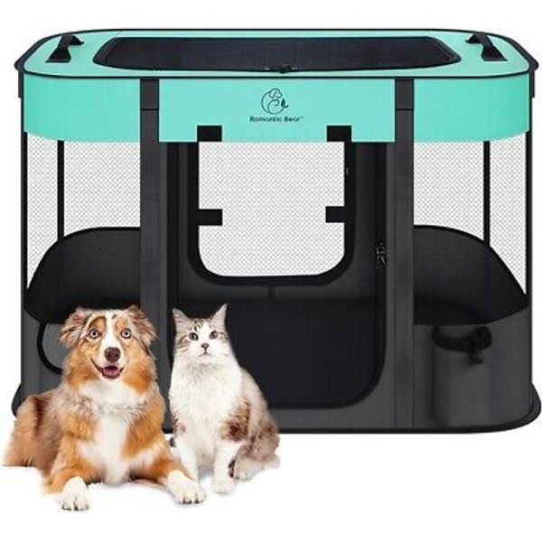 Foldable Pet Playpen,Cat Dog Playpen,Portable Dog Cage soft Portable Size Medium