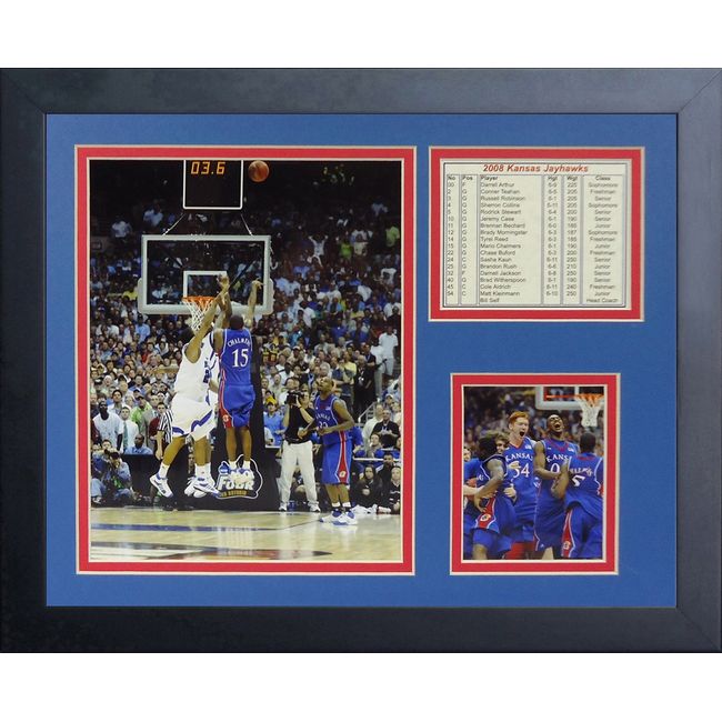 Legends Never Die 2008 Kansas Jayhawks The Shot Collage Photo Frame, 11" x 14"