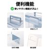 bath&bath TR1172 Medicine Box, First Aid Kit, Large Capacity, Transparent, Multi-functional, Box with Handle, Blue, Medium