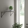 Franklin Brass S44844Z-FB-U Double Wire Shelf Brackets, Matte Black, 2 Pack