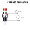 Clyxgs Momentary Push Button Switch, SPST Normal Open NO Switch 2 Pin Mini Micro 1A 250V AC Red Cap 30 PCS