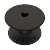 PopSockets Pop Grip:Black Grey Minimalist Heart PopSockets with Interchangeable PopGrip