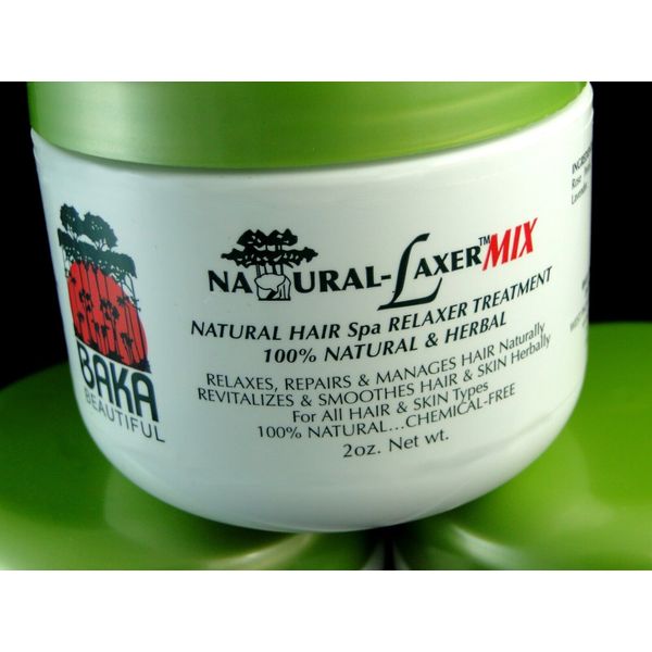 Organic hair care, All Natural Hair Relaxer NO Chemicals, Natural-Laxer Mix 2 oz