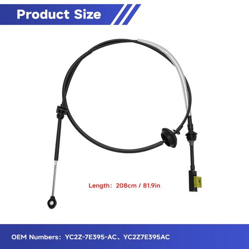 YC2Z-7E395-AC Automatic Transmission Gear Shift Cable for 1997-2004 Ford Econoline E150/E250/E350 with E40D/4R100 Trasmission
