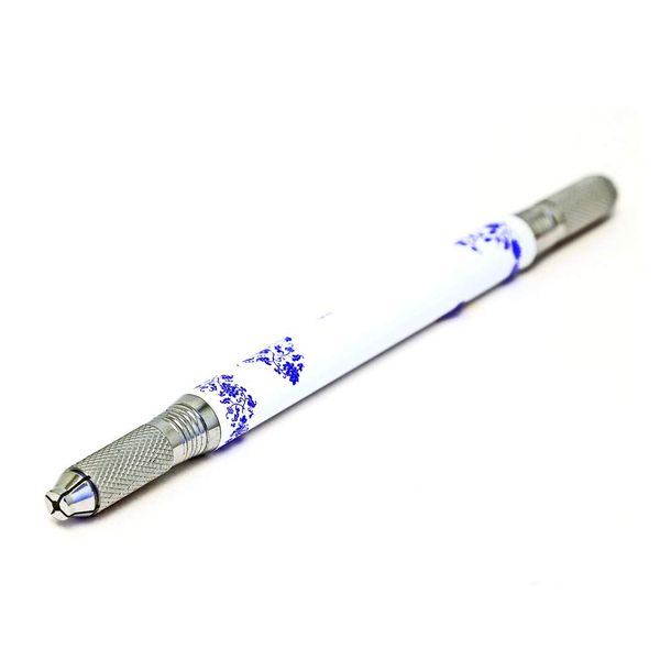 Microblading Pen Tool for Microblade Permanent Makeup Eyebrow Needle Blade Tool (Porcelain Dual Sided)