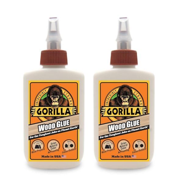 Gorilla Wood Glue 4 Fl. Ounce Bottle Natural Wood Color (Pack of 2) New