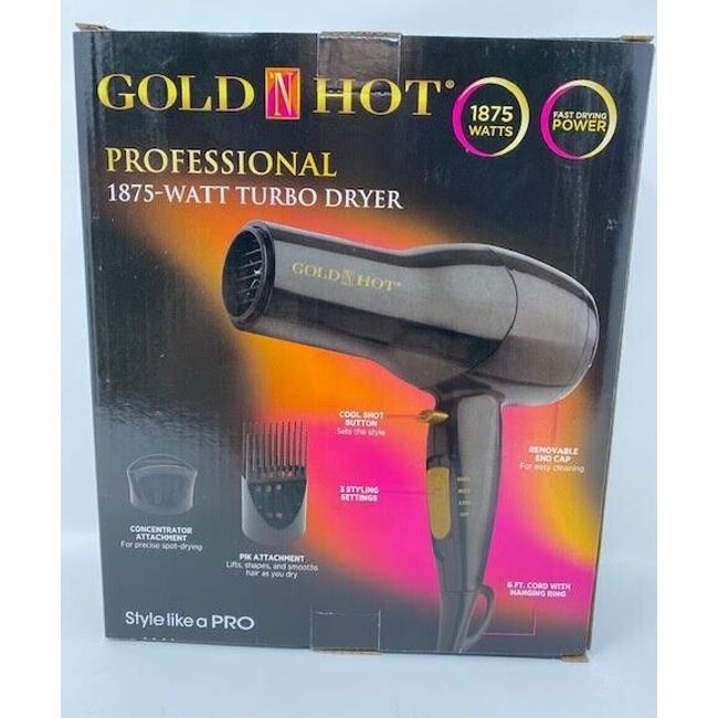 GOLD N HOT Professional 1875 Watt Turbo Dryer GH3201