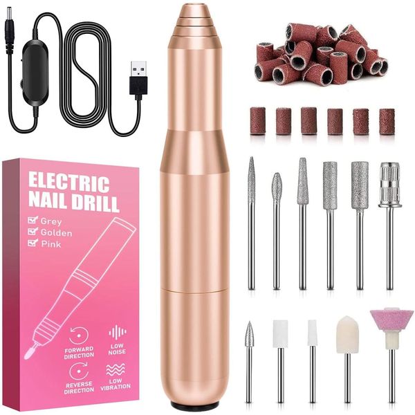 FOLAI Electric Nail Files, Professional Nail Drill for Acrylic Nails Gel, Electric Nail Drill 20000 RPM, Adjustable Speed E File for Nails, for Beginner Girl Women Mum