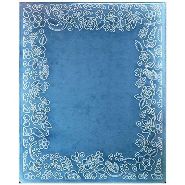 Kwan Crafts Flowers Frame Plastic Embossing Folders for Card Making Scrapbooking and Other Paper Crafts,12x15.2cm