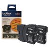 Brother LC61BK 2 Pack Black Ink Cartridges