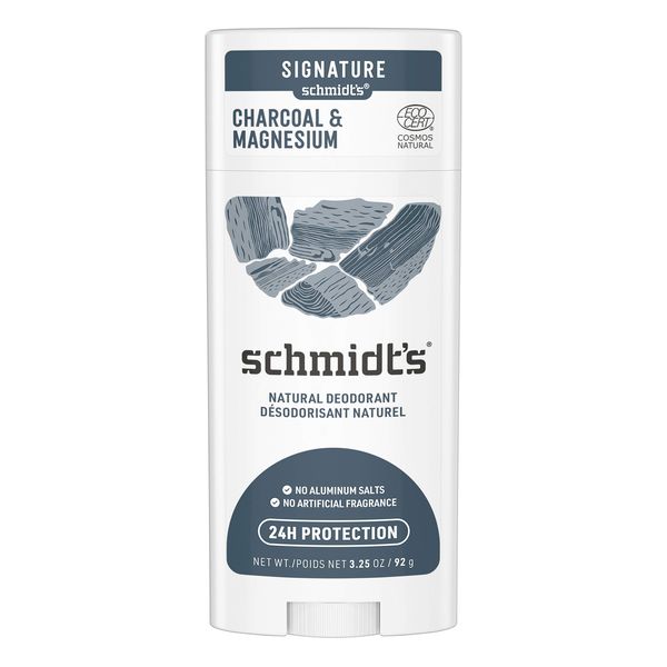 Schmidt's Stick Vegan Deodorant Charcoal & Magnesium, 75 g/ 58ml