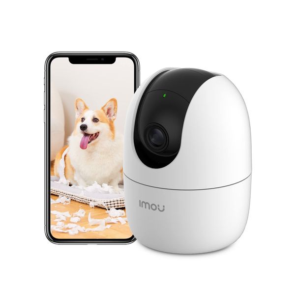 Imou “Ranger 2” Network Camera, WiFi, 1080p, 360° Rotation, Smart Tracking, Privacy Mask, Night Vision Shooting, AI Human Motion Detection, Abnormal Voice Detection, Built-in Alarm, Smartphone Notifications, Alexa-compatible, Great as a Security Camera / 