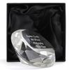 Personalised Engraved Message Diamond Paperweight - Wedding Birthday Gift