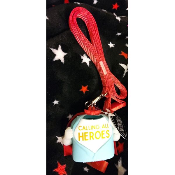 1Bath & Body Works Pocketbac Hand Sanitizer Gel Holder CALLING ALL HEROS Lanyard