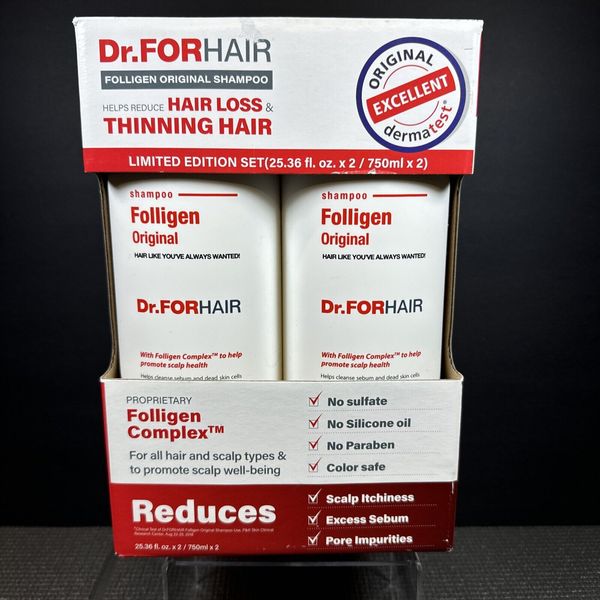 Dr. FORHAIR Folligen Original Shampoo - Hair loss - 25.36 Fl oz - (Pack of 2)
