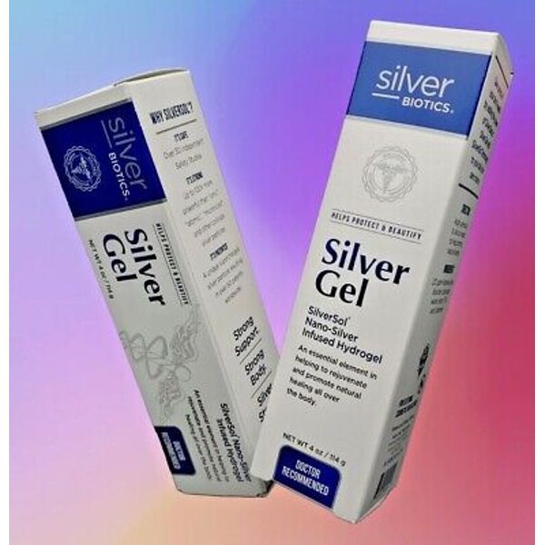 Lot of 2, American Biotech Labs, SilverBiotics Silver Gel (4 oz Each), 2 Pack