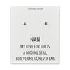 Philip Jones Sterling Silver Nan Quote Star Earrings