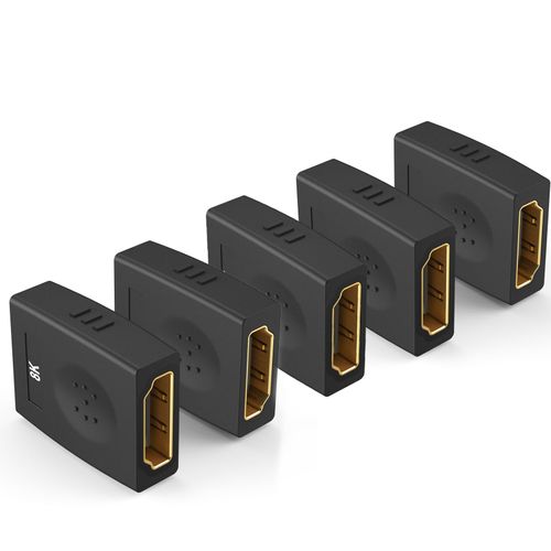 DIOOEER 8K HDMI Coupler Connector 5-Pack, HDMI 2.1 Female to Female Adapter 8K@60Hz HDMI Connector Support 4K@120Hz 48Gbps 3D HDR eARC for HDTV, Roku Stick, Monitor, Laptop, Xbox, PS4/PS5