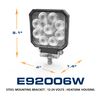 ECCO E92006W Worklamp: LED (9), Flood Beam, Square, 12-24V