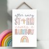 Global Designs After A Strom Comes A Rainbow Postivity Themed Colourful Hanging Plaque