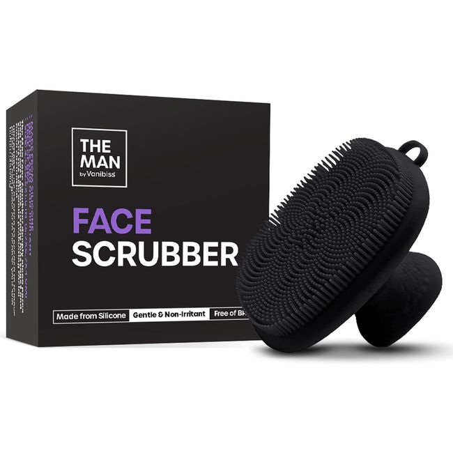 The Man Silicone Face Scrubber for Men - Gentle Exfoliator Face Massager - Flex