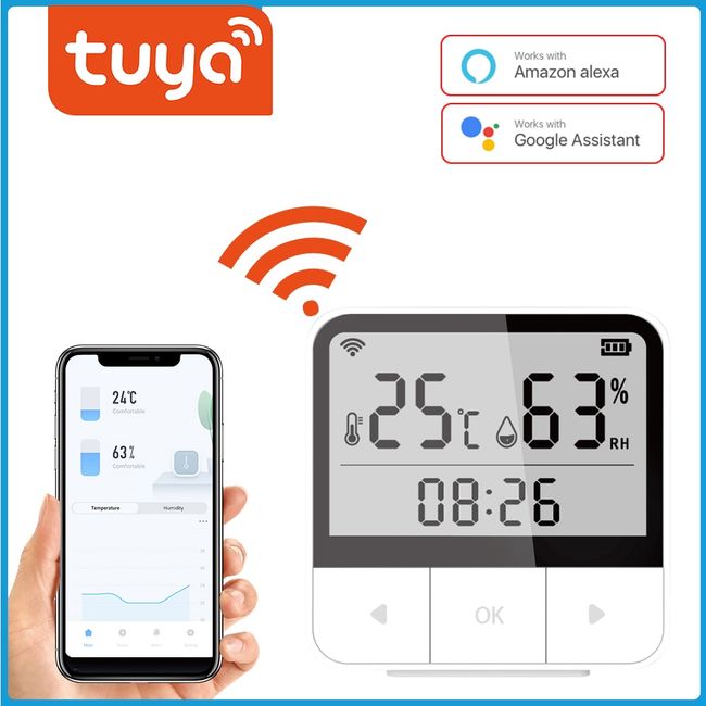 Smart Thermometer Hygrometer Wi-Fi Temperature Humidity Sensor