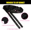 EBIN Wonder Wig Solution Tie-Up Bonnet Black - Extra Long