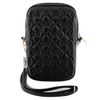 Hello Kitty HKPBPEKHBPK Bag Black Quilted Bows Strap, black