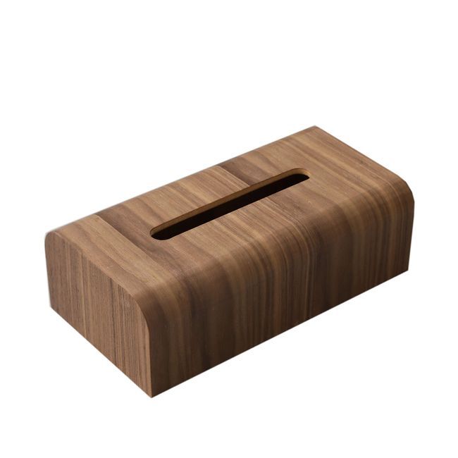 SIMHEAGO Tissue Case Cover Tissue Box Wood Grain Tissue Cover (Dark Brown)