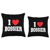 I Love Bossier Throw Pillow